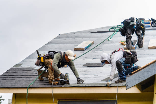 Professional Roofing technician working in Sheboygan Falls, WI